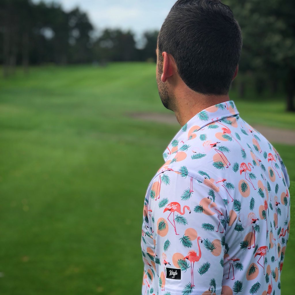 getyourwaggleon's tweet photo. Flamingos on your back equals birdies on the course. It’s science @Buccigross https://t.co/FpdHQuuVvw