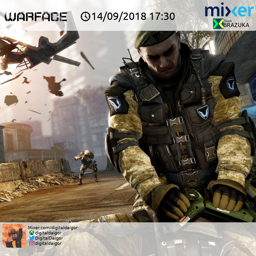 DigitalDaigor's tweet photo. Todos estão fazendo #live de #BO4 #Beta então nós não somos a menos e vamos no #Beta... de @Warface! Venha assistir o grupo de atiradores que mata menos no @WatchMixer! @DiarioJogo e @Gamebilidade_ #playng4fun @TBrazuka https://t.co/hXhGzY870i https://t.co/AXEwSzXR53