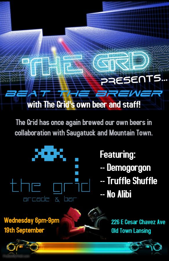 We've brewed the beers and polished the games. Now we're less than 1-week away from the release of THREE Grid-exclusive brews and your chance to take the staff on head-to-head at the game of your choice. 
Wed, 19th Sept from 6p-9p.