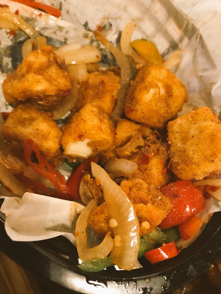 Can confirm the salt &amp; pepper halloumi nuggets at <a href="/MeatFactoryLiv/">Meat Factory</a> are in a league of their own. Superb 👏