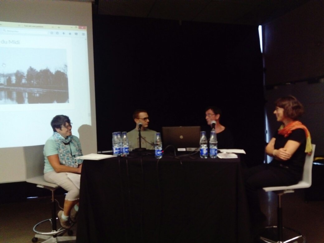 Avec Florence Jou, Michel Torres &amp; <a href="/gvissac/">Guillaume Vissac</a> à Strasbourg pour les <a href="/Bibideales/">BibliothèquesIdéales</a> (photo @jean_yvesf)