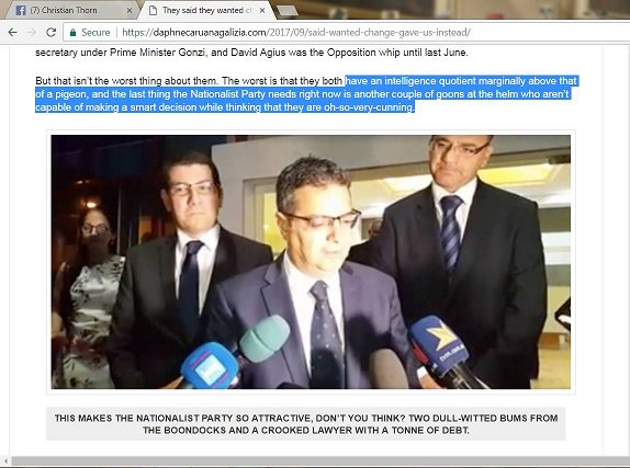 thorny_thorn's tweet photo. @Newsbook_com_mt #DaphneCaruanaGalizia the #BiccaBlogger #PoisonPen! She showed no love just hate, envy and vented her frustrations in her hateblog @dcgblog where no one was spared! @LovinMalta @MaltaGov @ONE_news_Malta @TheTimesofMalta @EP_President @JosephMuscat_JM @salibalex @josefcaruana https://t.co/KsCZa7NCjR