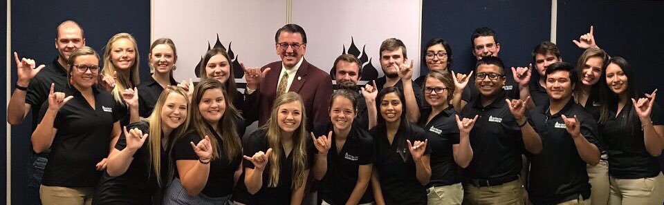 rogersleadwt's tweet photo. Thank you to our university president, Dr. Walter Wendler, on joining in our class today. We appreciate your service and all that you do for us! #GoBuffs #LEADDay #RogersLEADWT https://t.co/pCPHX5NFcV