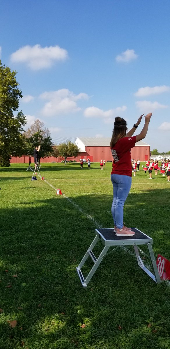 kenton_band's tweet photo. A little practice before tonight's game. #leaveitallonfield #wildcatband18 #wildcatpride #beatwapak #letsgocats #fieldcommanders https://t.co/2cMqVKCawm