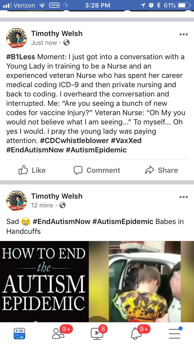 TannersDad's tweet photo. #HearUs #B1Less Me: “Are you seeing a bunch of new codes for vaccine Injury?” Veteran Nurse: “Oh My you would not believe what I am seeing...” To myself... Oh yes I would. I pray the young lady was paying attention. #CDCwhistleblower #VaxXed #EndAutismNow #AutismEpidemic https://t.co/NbHcn5JqCM