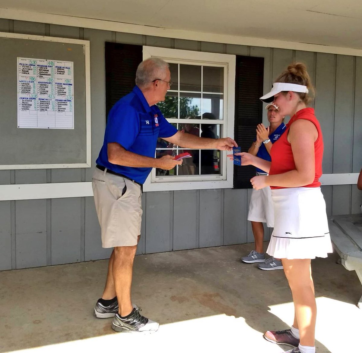 CGSportsNetwork's tweet image. CG girls golf 2018 SECTIONAL CHAMPS at The Legends! CG senior Lucy Young Medalist with a 76. CG beat Franklin in a tie breaker with a team score of 338. Good luck Trojans in the Regional! Today’s coverage presented by the Greenwood McDonald’s.