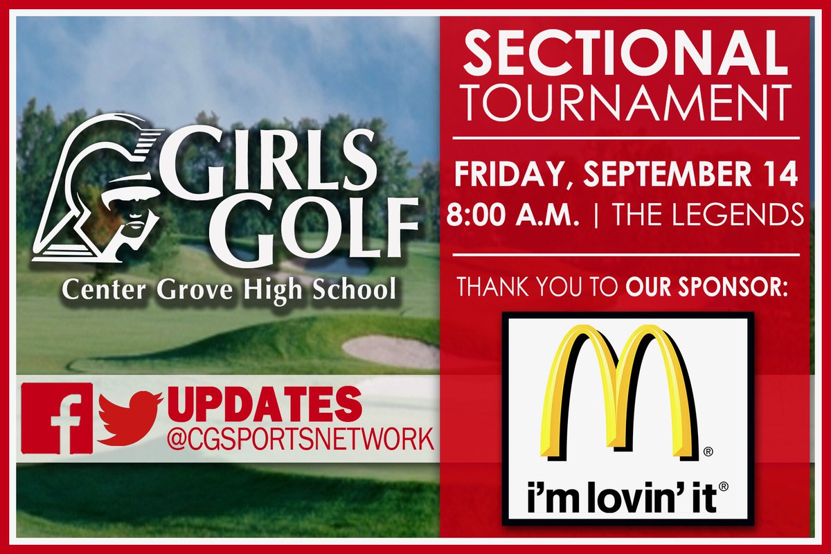 CGSportsNetwork's tweet image. CG girls golf 2018 SECTIONAL CHAMPS at The Legends! CG senior Lucy Young Medalist with a 76. CG beat Franklin in a tie breaker with a team score of 338. Good luck Trojans in the Regional! Today’s coverage presented by the Greenwood McDonald’s.