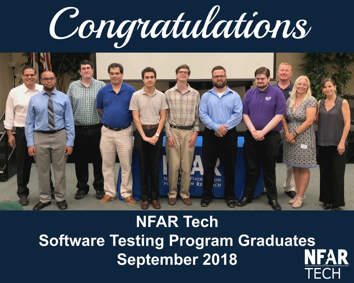 NFARorg's tweet photo. ⭐️ CONGRATULATIONS ⭐️ to our recent NFAR Tech graduates of the 7 month training program! Our graduates are completing their training for ISTQB certification and preparing for their job search. Hats off to them for all their hard work! #tech #nfartech #autismawareness https://t.co/qAMC0tSNzj