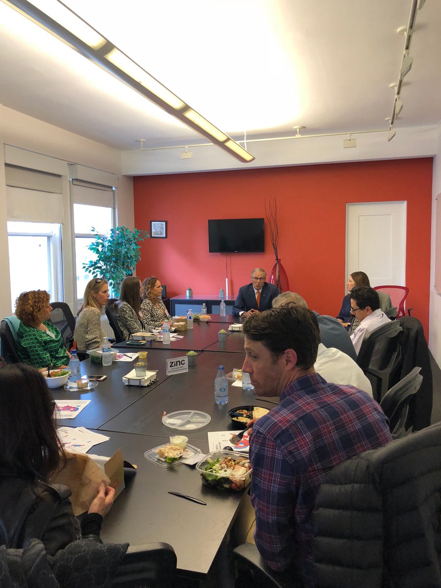 staceyepstein's tweet photo. What a privilege to host Washington Gov @JayInslee &amp; hear him share his incredible wisdom and plans for action with my dear friends. I feel inspired + optimistic for '18 &amp; '20. Tks @DemGovs w @LeylaSeka @Athanik @subes01 @DBMahon @jmandell #vote #donate  https://t.co/1MPMyU5oOL https://t.co/SBpIWlRhJU