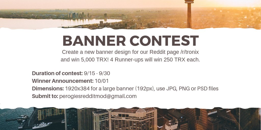 Tron Foundation On Twitter We Are Having A Banner Design Contest