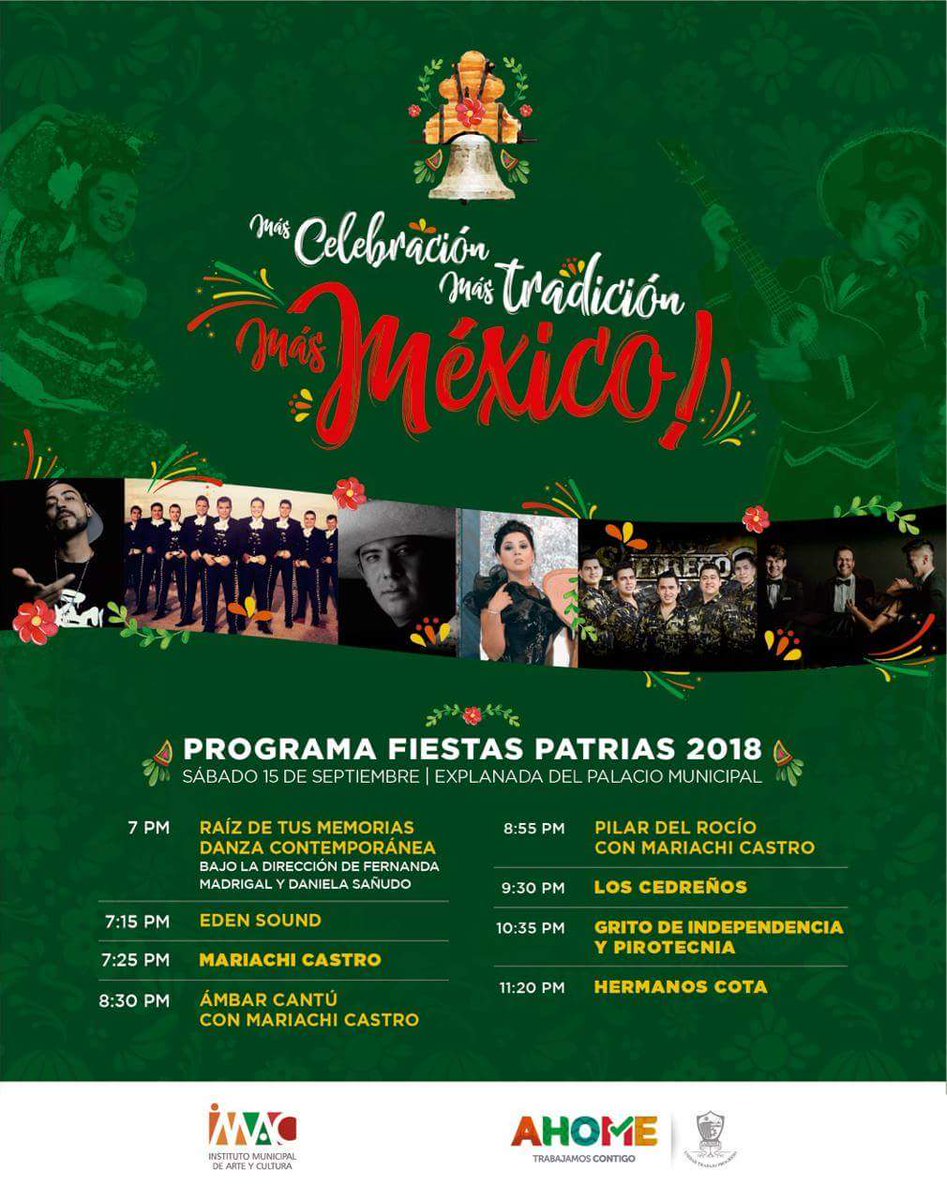 imac_ahome's tweet photo. Te invitamos a dar el Grito de Independencia este 15 de septiembre en la Explanada del Palacio Municipal a partir de las 7 pm. @MpioAhome #TrabajamosContigo #PuroSinaloa https://t.co/7p2664PsI4