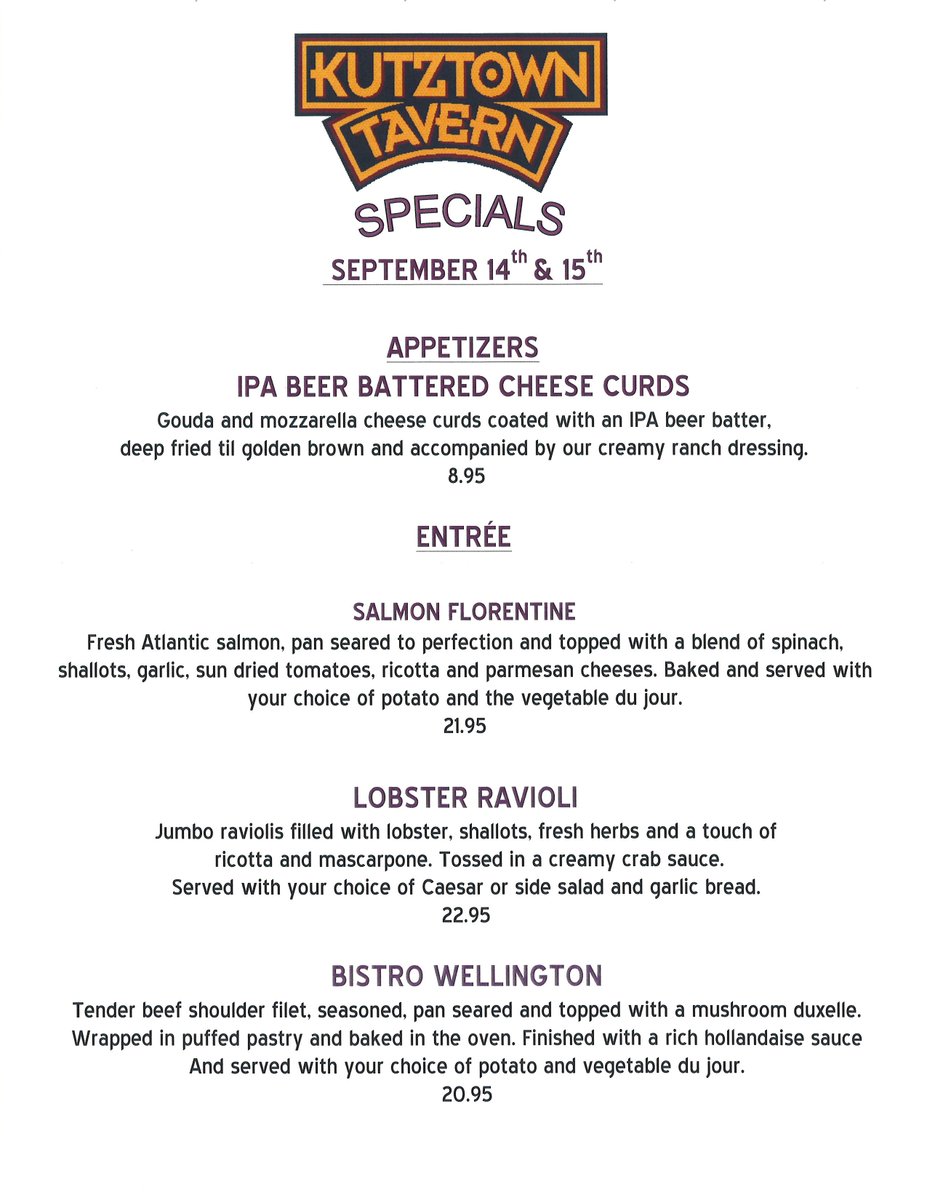 GABCOBEER's tweet photo. September 14th Weekend Specials https://t.co/tmGWZBJymJ