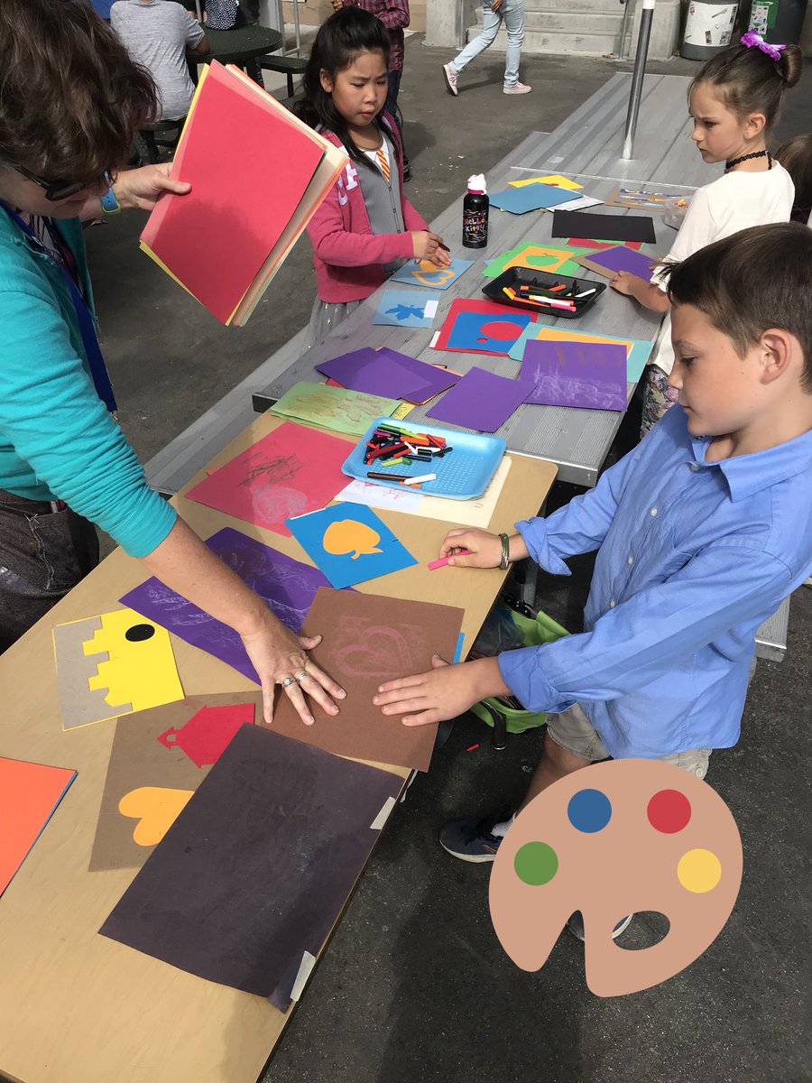 WESWildcatsBSD's tweet photo. Itβs #NationalArtsEdWeek and our VAPA coach was here leading collagraph print making activities during recesses. Thank you to our parent volunteers who popped by to help! π¨π½βπ¨π©πΌβπ¨ https://t.co/yqUhbchd5q