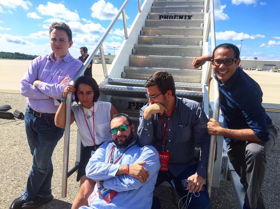 ChrisSnyderFox's tweet image. On this day in 2016: Awaiting the arrival of then-candidate Donald Trump at the Pittsburgh Airport #embeds