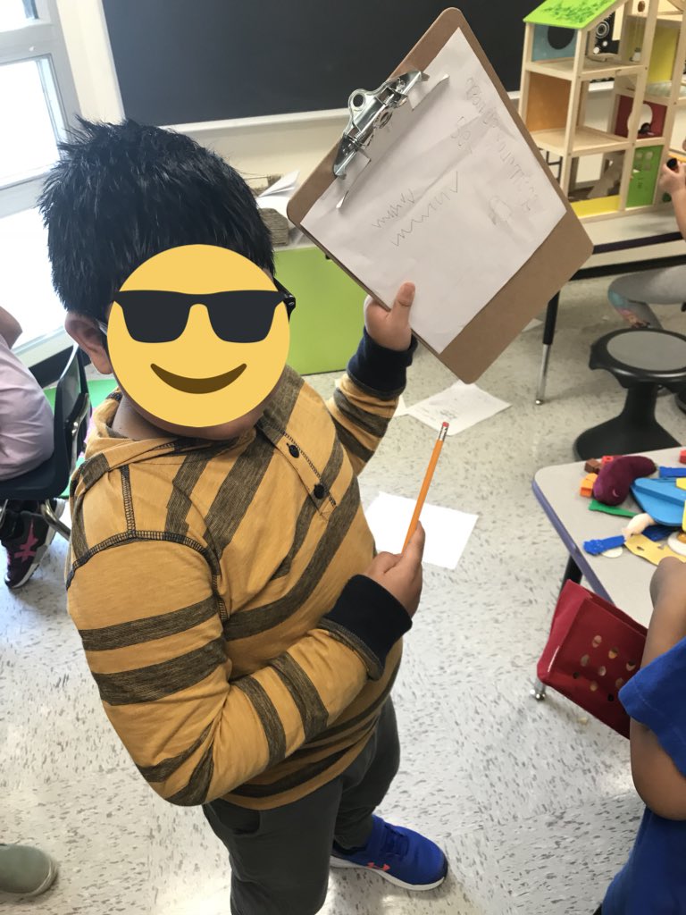 MmeSprenger's tweet photo. During explorations, a group of boys decided to open a restaurant and to be waiters! There is high interest in French vocabulary words for food! Next up, student-generated vocabulary list to put up in our kitchen area! #Ilovegradeone https://t.co/Xqe6ElBFOm