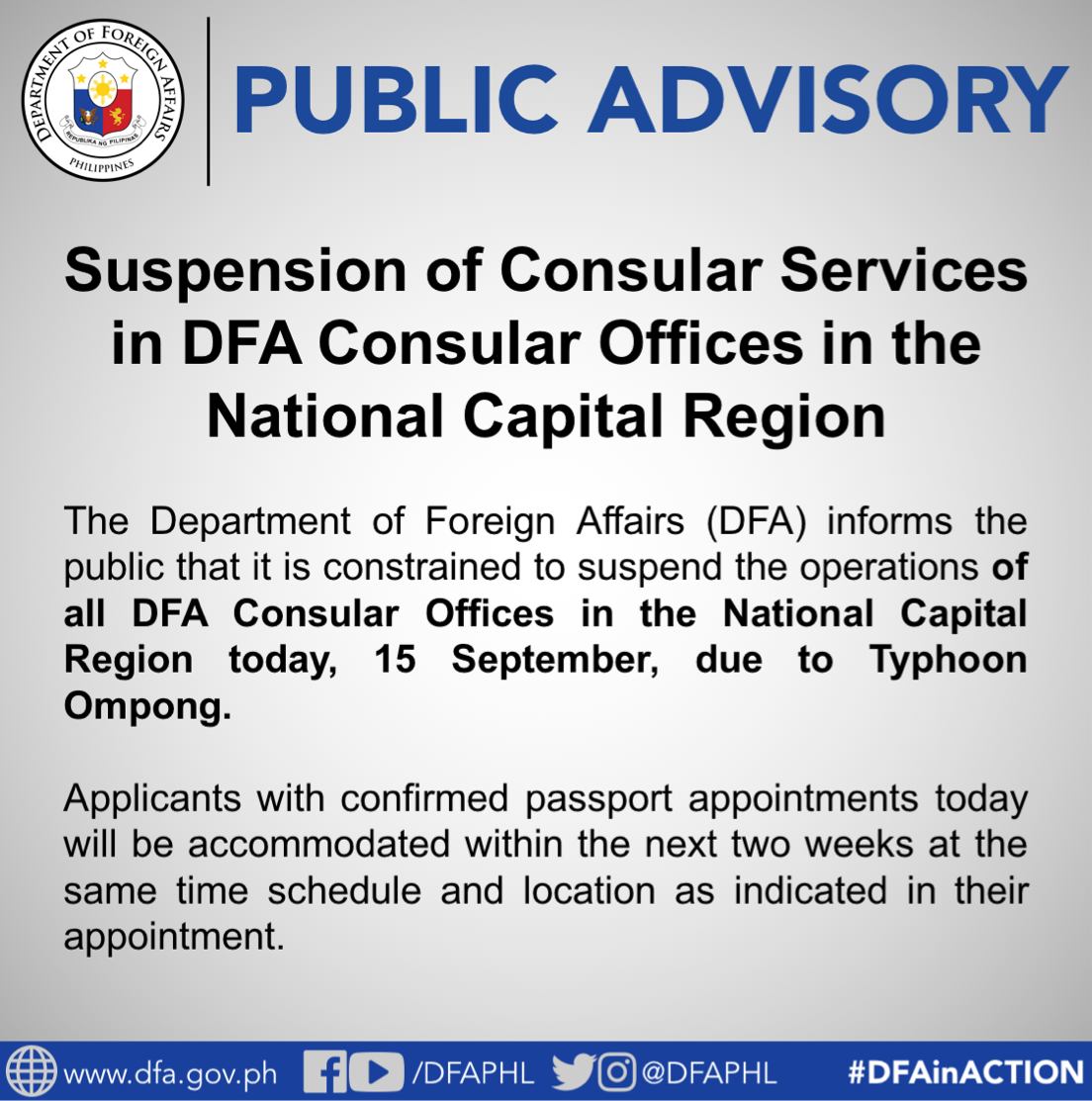 DFA Philippines on Twitter "Applicants with confirmed passport
