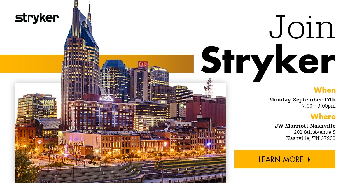 StrykerComm's tweet photo. #ORMC2018 is right around the corner! Are you headed to Nashville? Join us September 17th for an evening of networking and education as we focus on managing your #GrandOleOperatingRoom. Register today to reserve your spot: https://t.co/eAvcjoXU0w #ORManager https://t.co/dq88FGhu2q