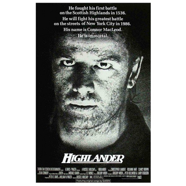 AidanLargeyP's tweet photo. First time I've seen this version. Not sure why it wasn't used. Totally not creepy. #movieposter #highlander #creepy https://t.co/8snPUDHl7H