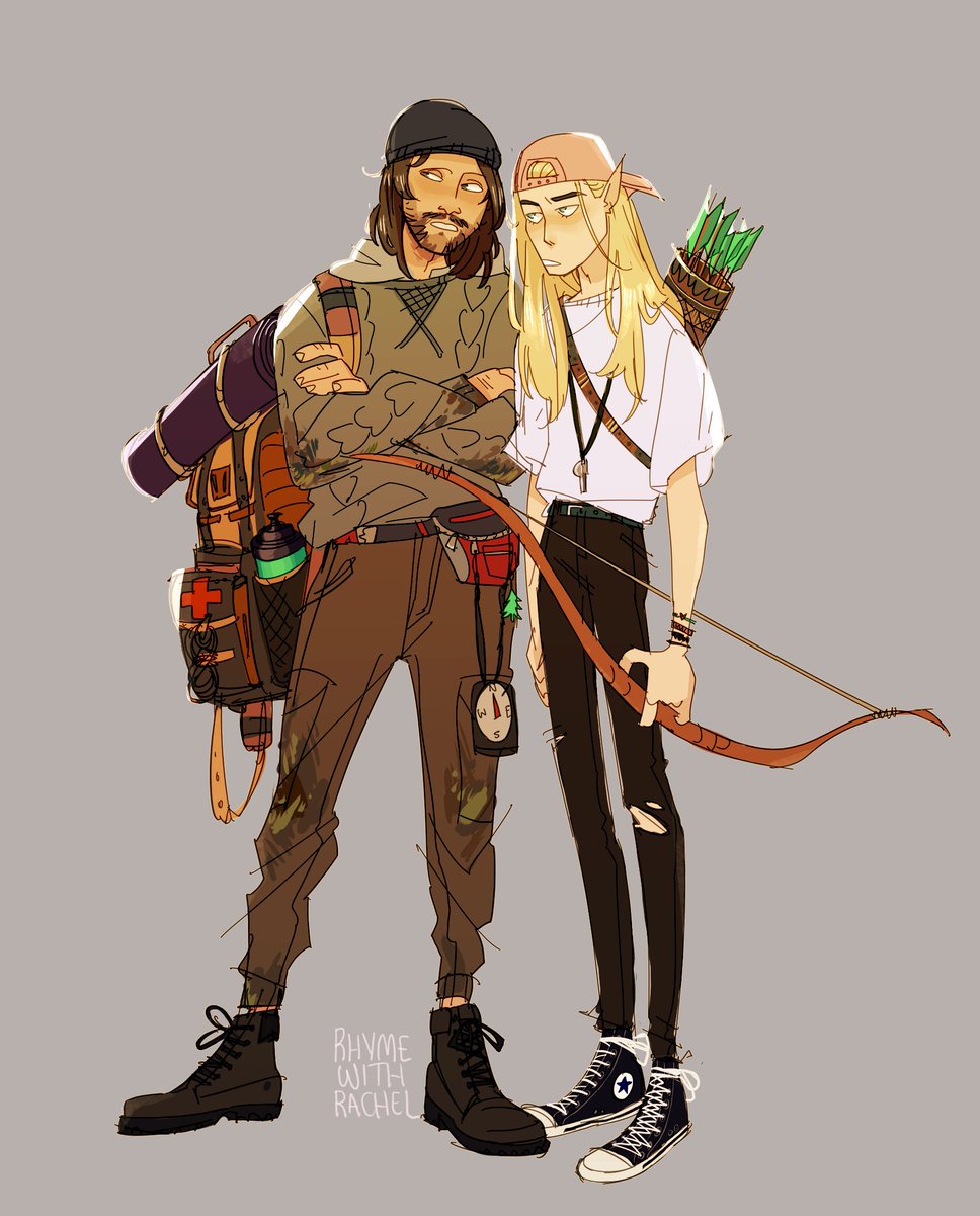 aragorn and legolas but theyre just tired camp counselors