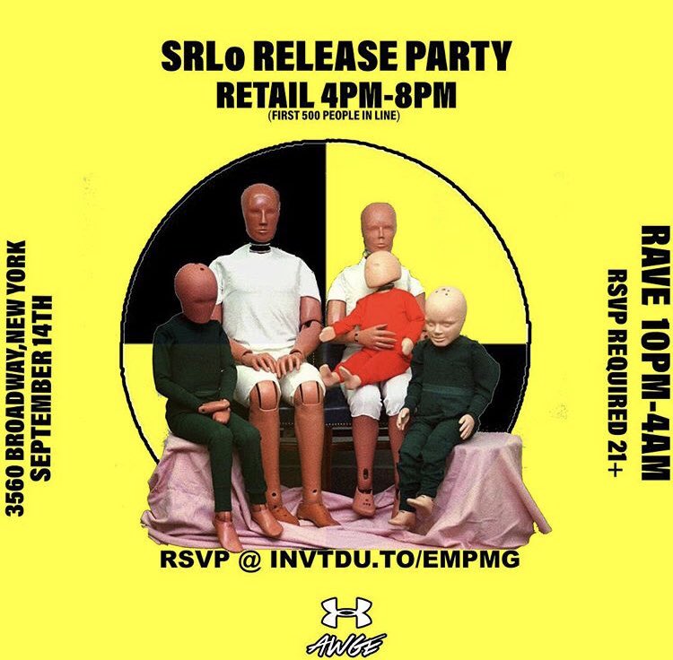 ASVPXILLZ's tweet photo. NOW UNTIL 8PM. FIRST 500 PEOPLE. #SRLO ⚠️ https://t.co/QcUYny2KkK