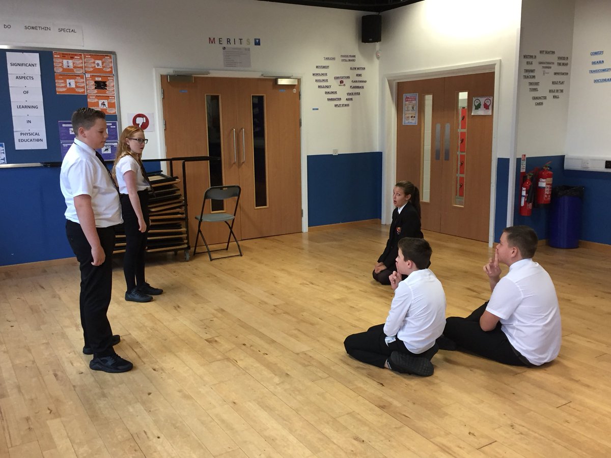 LesmahagowDrama's tweet photo. S1 enjoyed exploring stimulus today! The challenge was to include a flashback in their dramas... Can you tell what’s happening in each scene? 🎭 #stimulusandstructure #dramaprocess https://t.co/Qh6Siehg8r