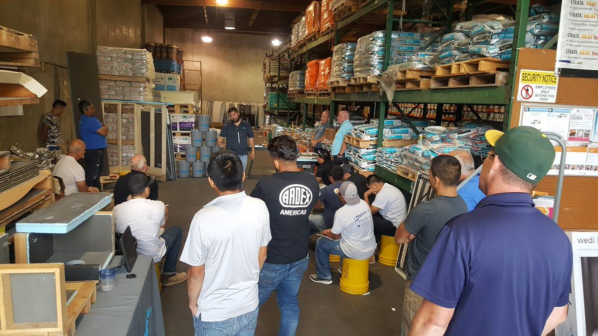 ceramictiledsgn's tweet photo. We had such a blast hosting @wedicorp 's shower system workshop at our San Rafael Warehouse. It was a fun and informative learning experience! Special thanks to Kristan Blanchard and everyone at @wedicorp
#wedishowersystem #xpsfoam #customshowers #wediworkshops
#tileshowers https://t.co/vpS2sYqtqs