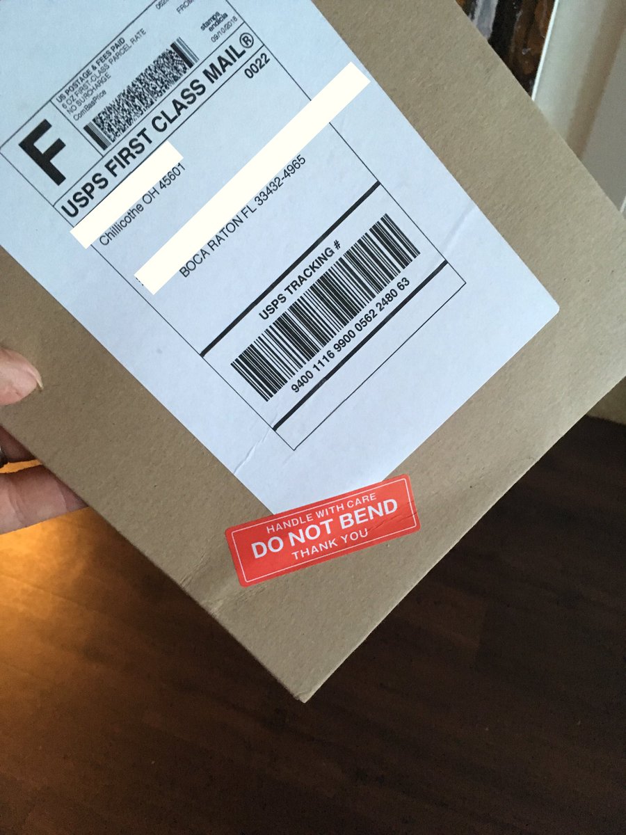 Three05Two06's tweet photo. @USPS @USPSHelp  What recourse do I have before I open this expensive print, that arrived BENT...on the DO NOT BEND sticker?  #PostalCarrierFail https://t.co/JURC9ItvdL