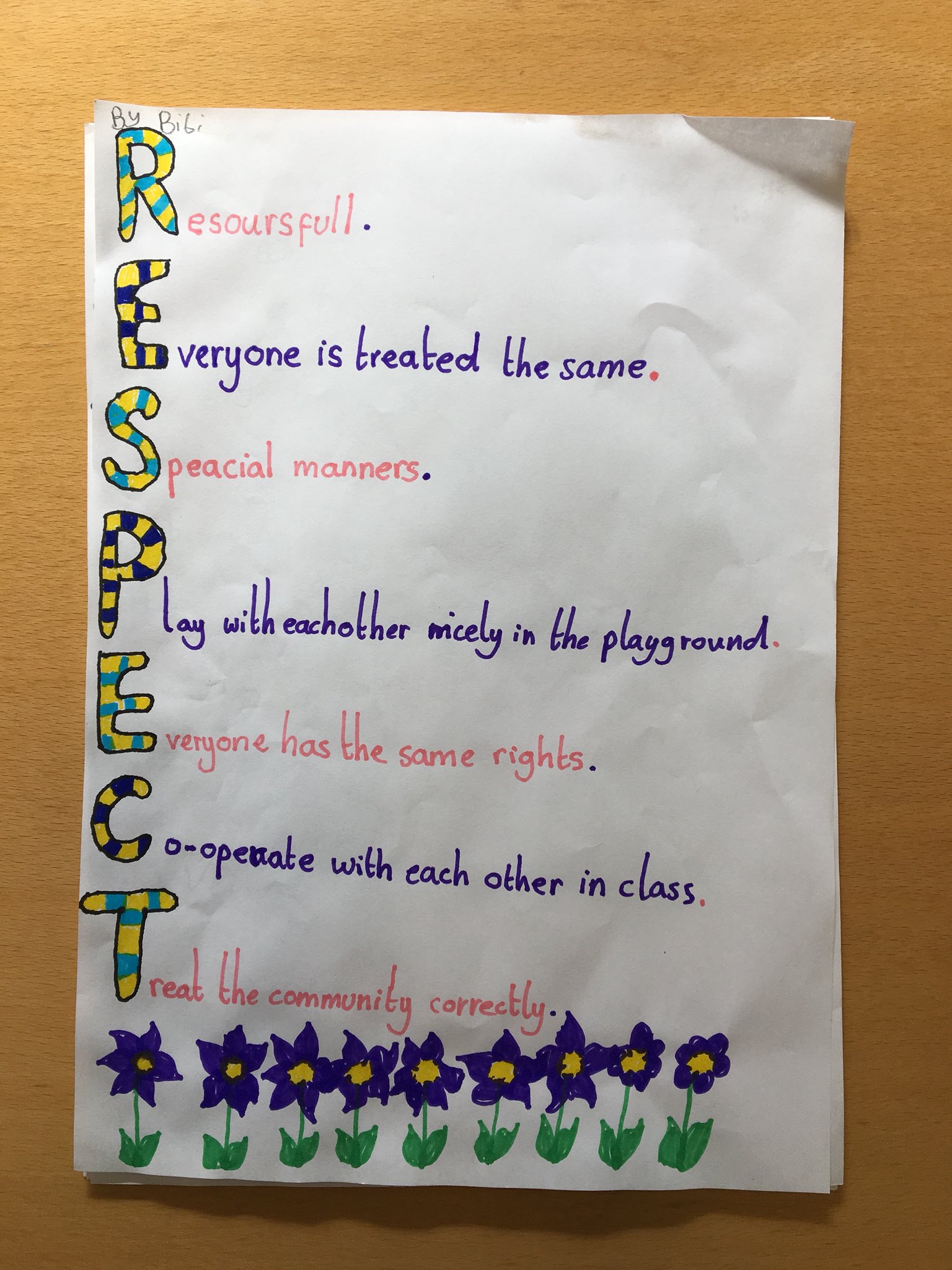 Headteacher@Beecroft on Twitter: "Respect Acrostic Poems: Great to see