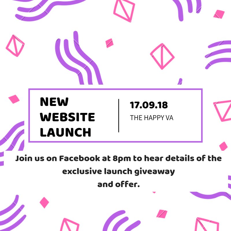 BethTheHappyVA's tweet photo. It's time!  Something I've been so excited about this week.  I am able to announce the launch date of my new website.  The official launch date is:

Monday 17th September 2018

Check back on Monday for details of a fantastic giveaway and a special launch offer just for you! https://t.co/sOKg4cJaR1