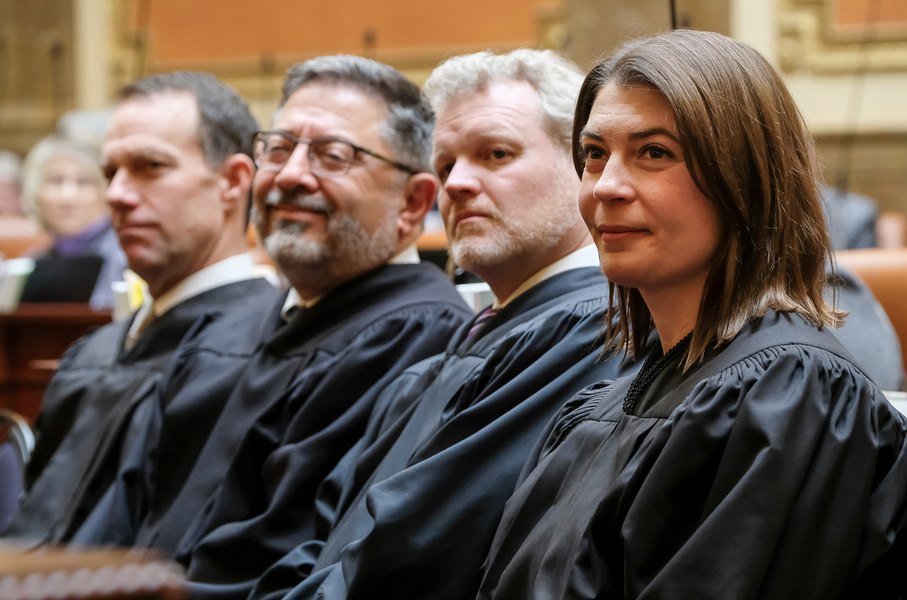 BjaminWood's tweet photo. Can the @UTBoardofEd be partisan? Utah Supreme Court justices call state’s argument ‘thin' and ‘almost nonsensical’, but acknowledge ambiguity in the law, via @sltrib #uted #utpol https://t.co/pmgN4XHvlQ https://t.co/NdrcEwARPq