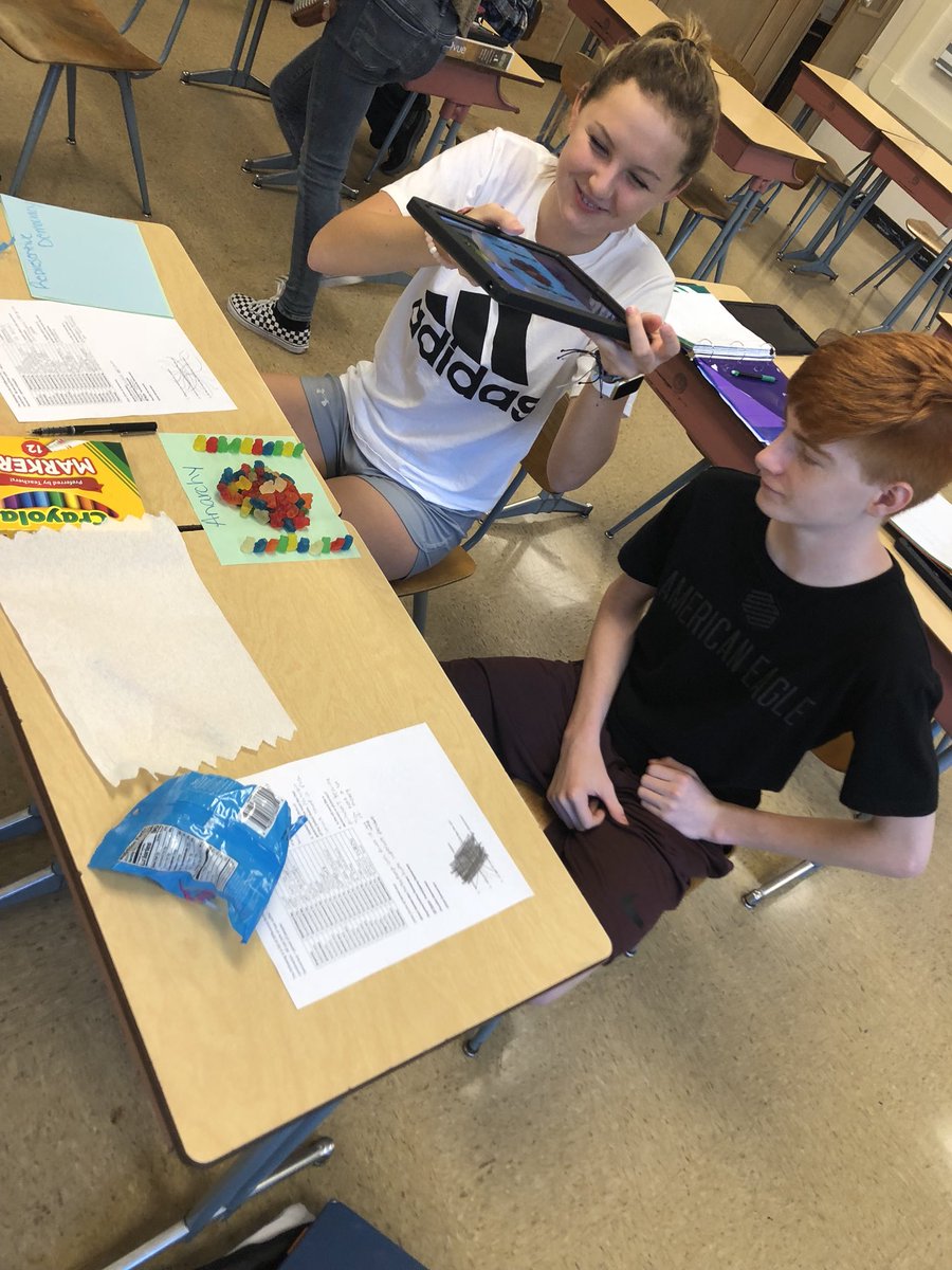 HancockMSHS's tweet photo. Students used packs of gummy bears to model the different forms of government! Not only was their visual interpretation interesting, but their explanation to Ms. Donato was the most impressive! @mccoysab @a_delauter https://t.co/w7NfRmxPiN