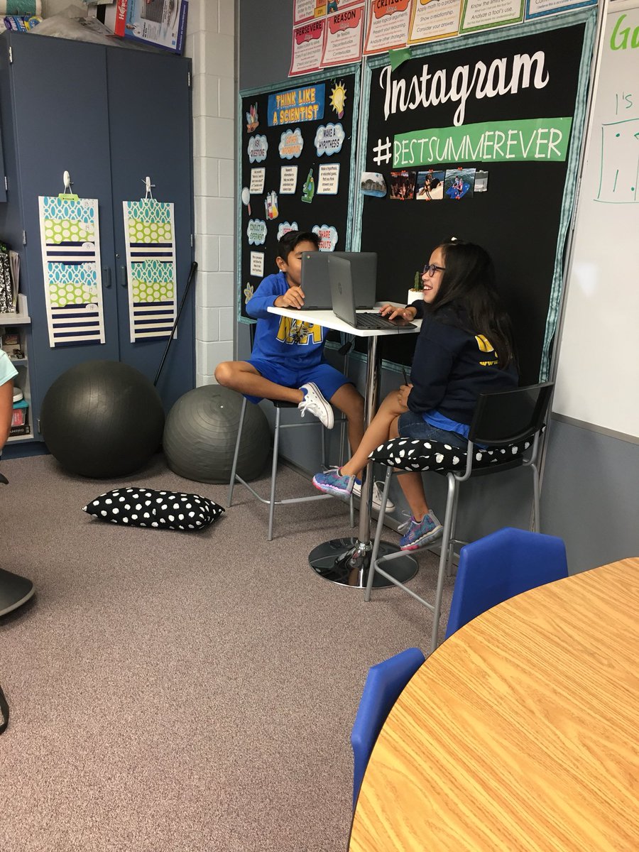 5thGrMaercker's tweet photo. Students are so engaged when they use flexible seating! #d60learns #hokkistools https://t.co/QsTxnK2R4M