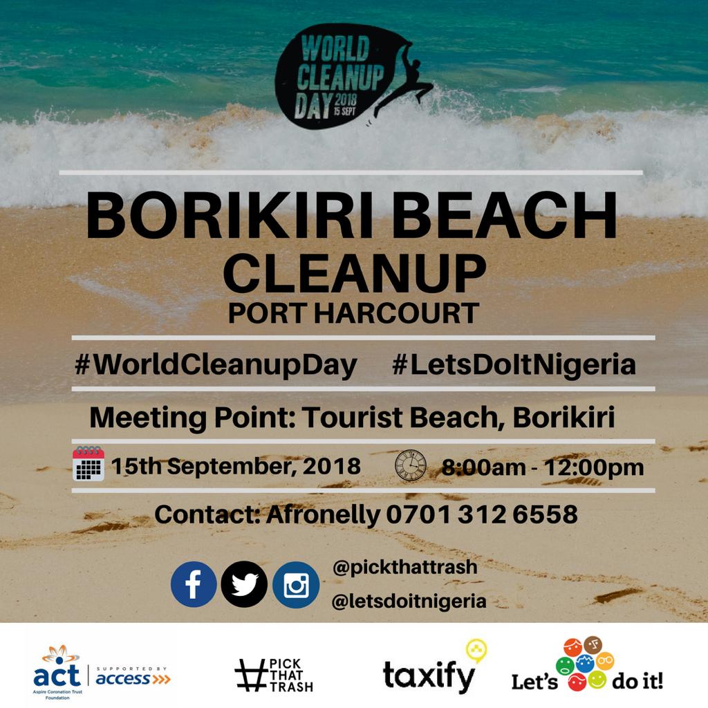 myEmyWEALTH's tweet photo. Join us moro at Port Harcourt Tourist Beach Borikiri
Take off -8am RadioRivers premise
Live interaction #RadioRivers 99.1FM 8-9am with our initiator @WONNEafronelly & team leads of YoungProW @solomonaqua & @DonatusBlessing #InternationalCoastalCleanup #sdgs #BeatPlasticPollution https://t.co/84nmMHBY9l