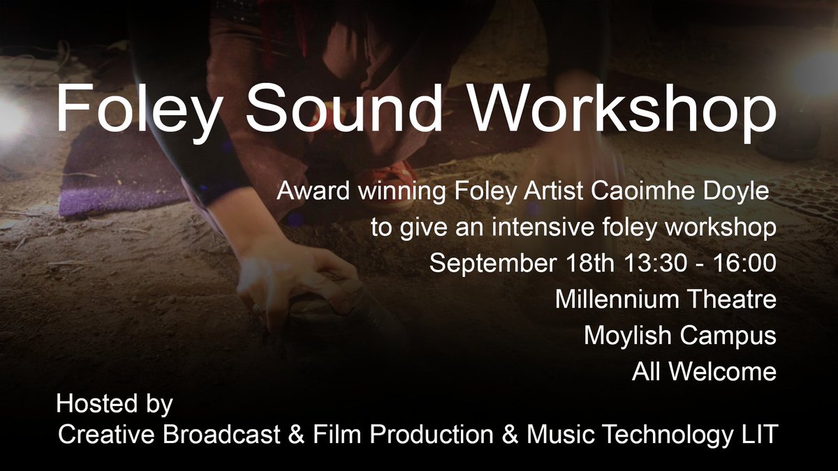 Excited about the foley workshop on Tuesday #foley #creativebroadcastlit #filmmakers