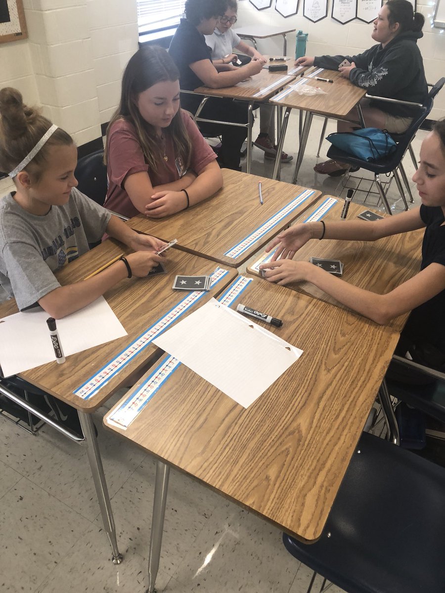 Rogers55Kristin's tweet photo. Adding and subtracting Integer war!!! #keepmathfun @NolaKWilson https://t.co/Q2GvXRfHpi