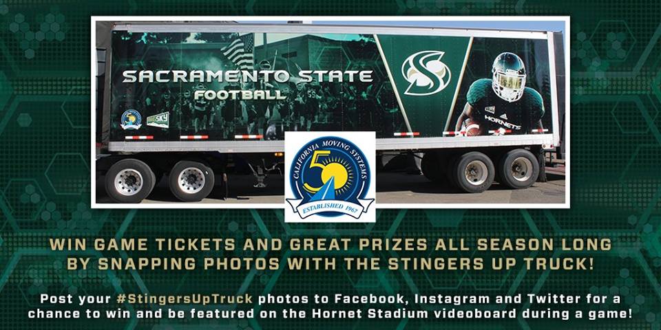 Sacto1Mover's tweet image. FOOTBALL FRIDAY!!!
California Moving Systems is Proud to be the Home of The Stingers Up Truck!!! ON OUR WAY TO NORTHERN COLORADO
Post your #StingersUpTruck photos to Facebook, Instagram &amp;amp; Twitter for a chance to win! #SacStateAlumni #SacSTATEMENT #SacStateFB