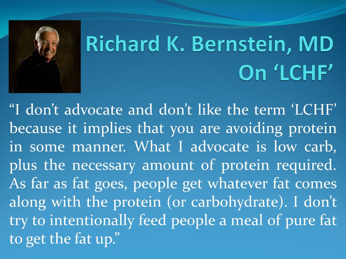RRDDDDDDDDDD's tweet photo. Dr. Richard K. Bernstein on 'LCHF'... Defending protein, vitality and the right of diabetics to normal BGL for many decades. @tednaiman https://t.co/QKT5Vvb8jn