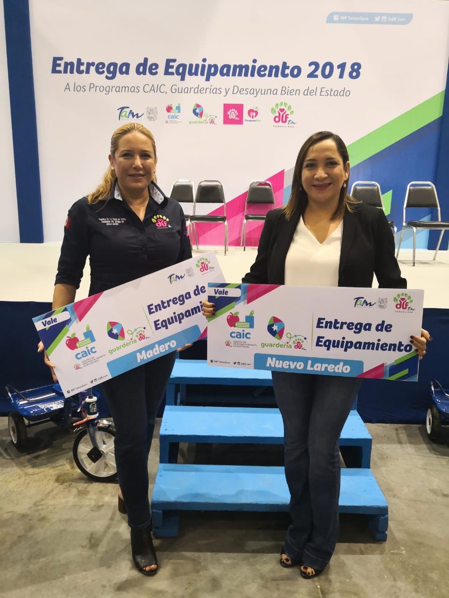 difcdmadero's tweet photo. La presidenta DIF #CdMadero señora @angdelagarza asistió a la entrega de equipo para los Centros de Asistencia Infantil Comunitarios y Guardería dentro de las acciones @dif_tam que encabeza @Marianagdeg de fortalecer los espacios educativos en beneficio de la niñez tamaulipeca. https://t.co/ykeH4oAMYC