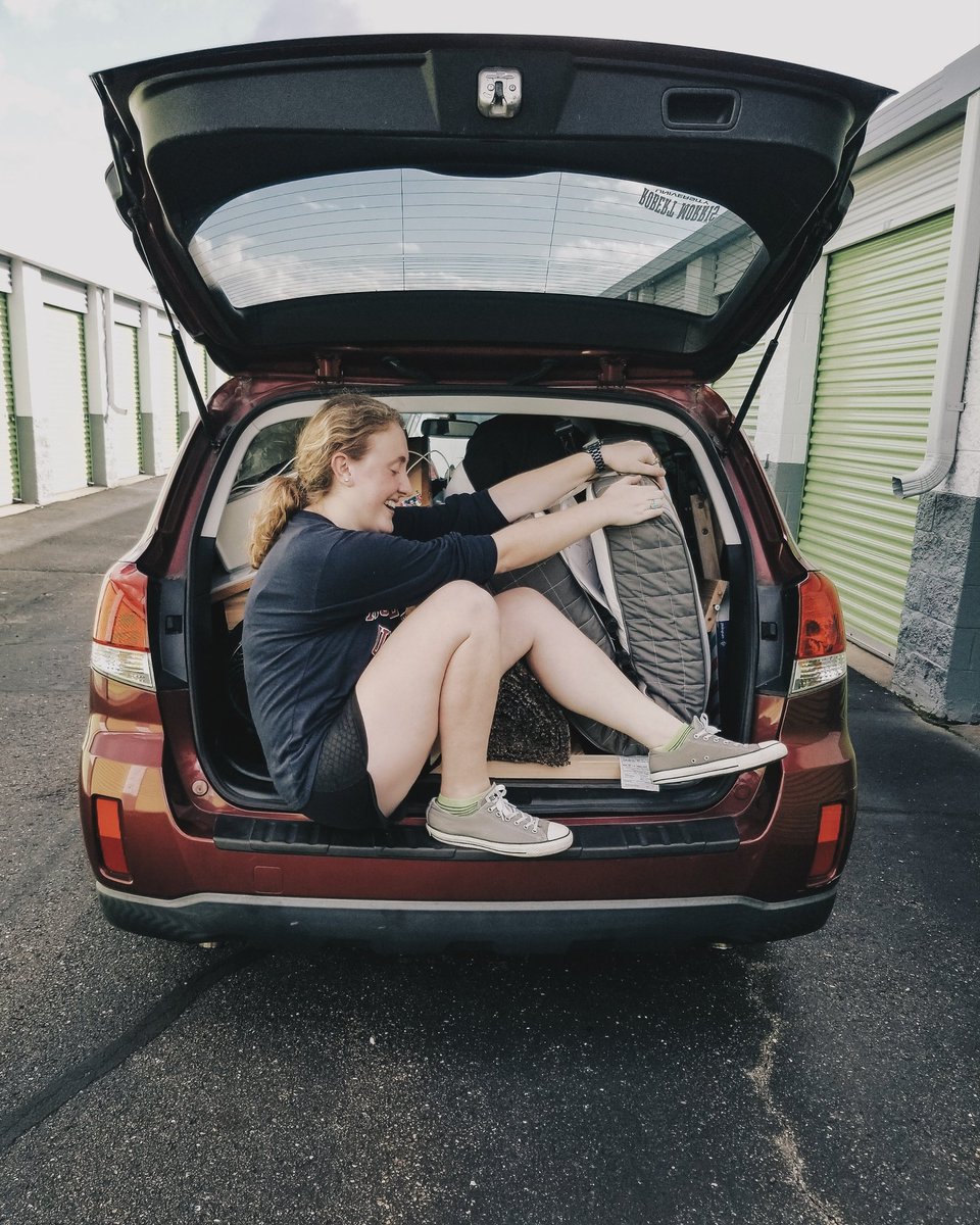 NatalieBONeil's tweet photo. Officially moved my stuff out of Pittsburgh today. Such a fun chapter of my life is closing, but I can't wait to see what's next | Also thank god for my friends because I found out today that packing a car is not one of my strengths | 09-14-18 | https://t.co/l80x3DXU2t