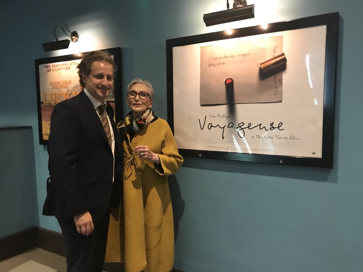 Just to thank everyone who came to my screening tonight at @CentralPictureH - here’s the lovely #SianPhillips & her agent. And special ta much to @annasmithjourno for a fab Q&A - it was a plus that her man loves the film too. And the lovely @Minghowriter and @Smithyshere and...