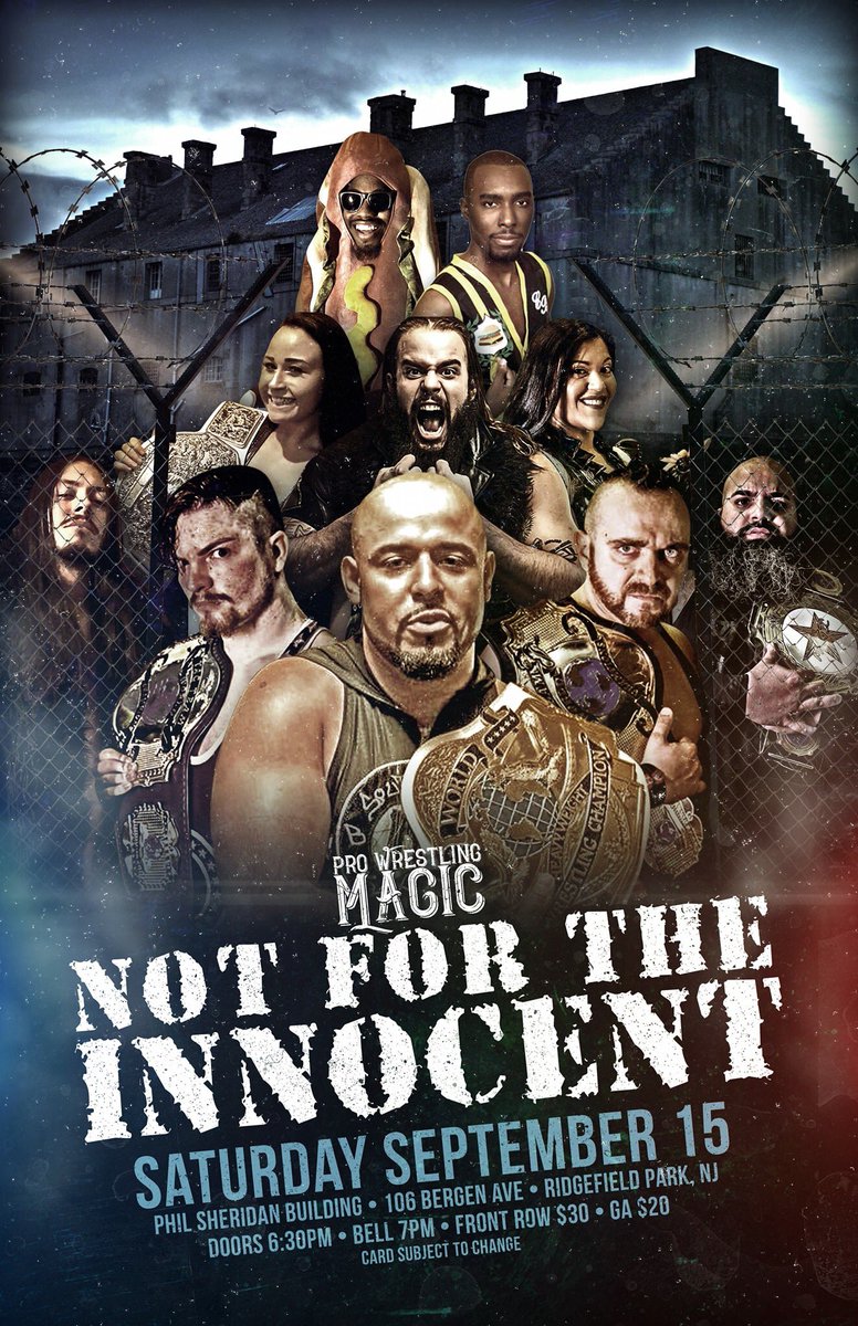 IHateSteveOff's tweet photo. Mike Donovan VS KTB, AMS VS Meat on a Mission, John Tella VS Mance Warner. Tomorrow #KillTheMagic makes it 3 for 3 @WrestlingMagic https://t.co/OwO5sVKWfj