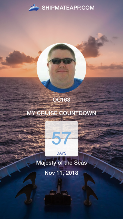mikeoc163's tweet photo. #Cruise Countdown: 57 days until the #Majesty of the Seas via @ShipMateApp https://t.co/EmnlWlAqev https://t.co/mtmIeuQKZp