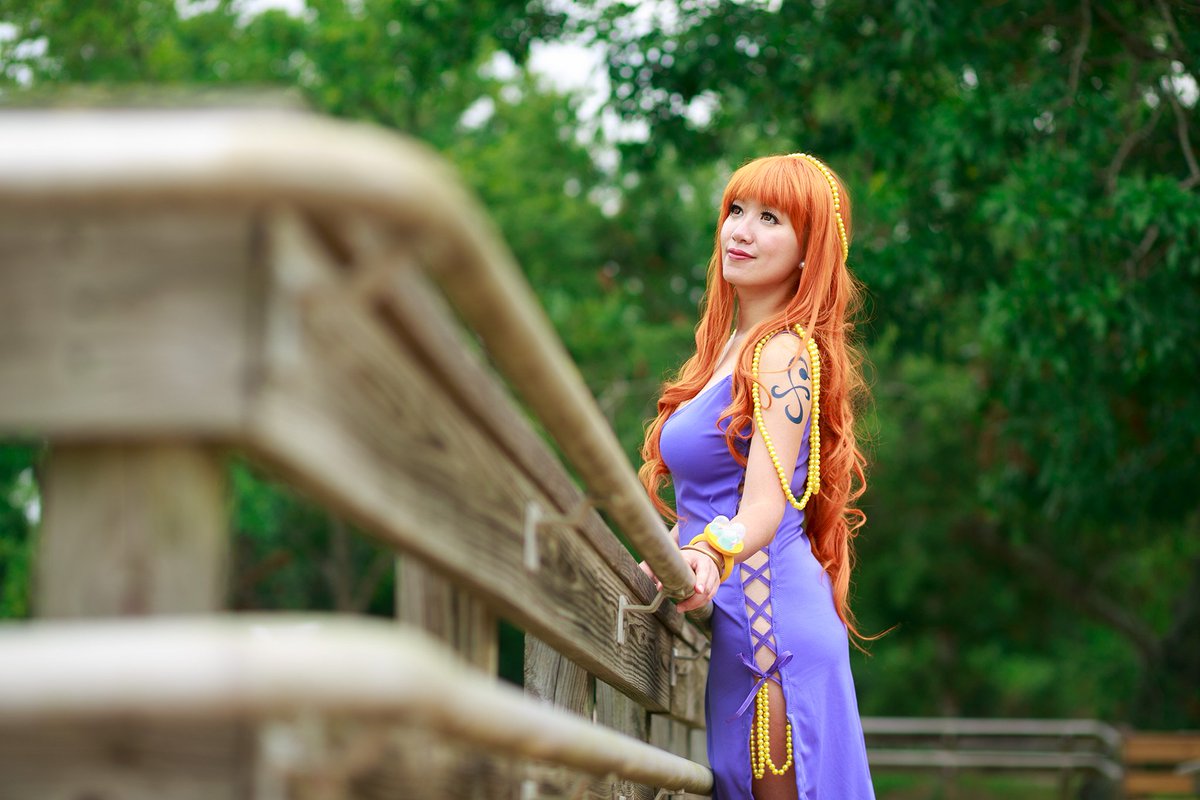 One Piece Nami Zou Island Purple Dress Cosplay Costume – Gcosplay