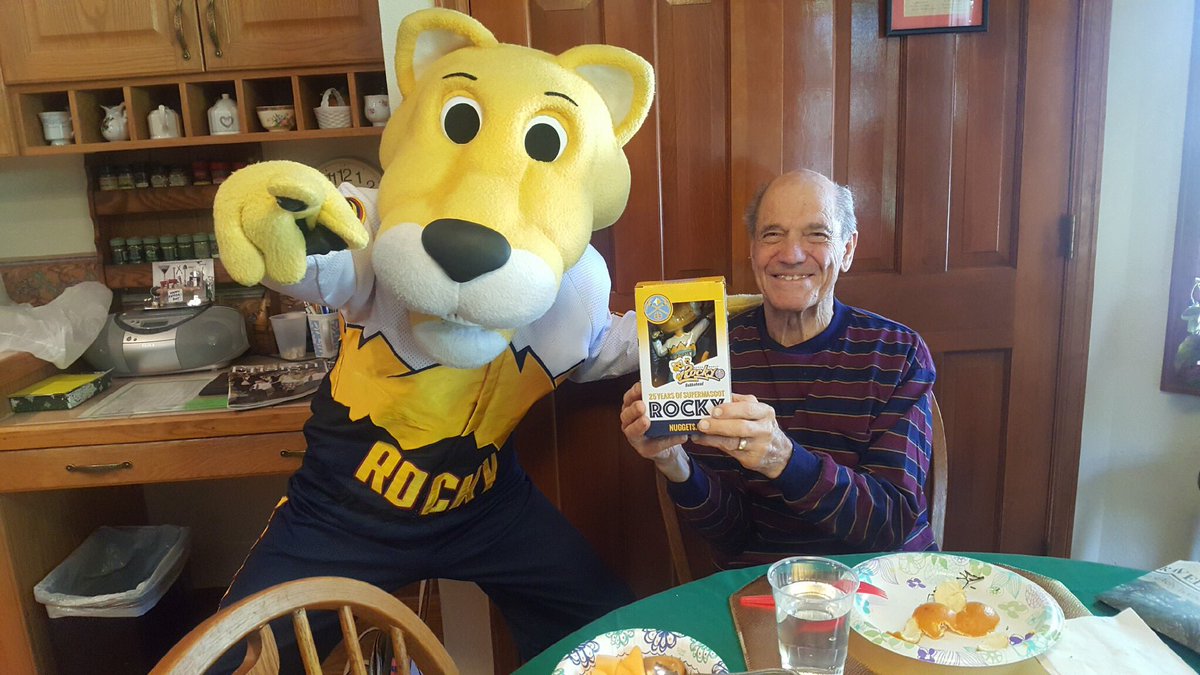 Rocky helped Bob Coats celebrate his 94th birthday today!