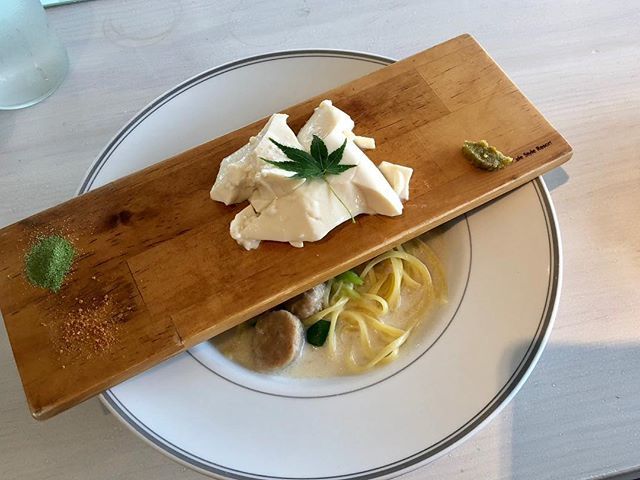 Usaruth お豆腐パスタ 銭湯を改装したカフェでいただく和風パスタです お豆腐パスタ 嵯峨野湯 嵯峨野湯カフェ 嵯峨野湯お豆富パスタ 嵐山 京都 T Co Vqquo5ebdo