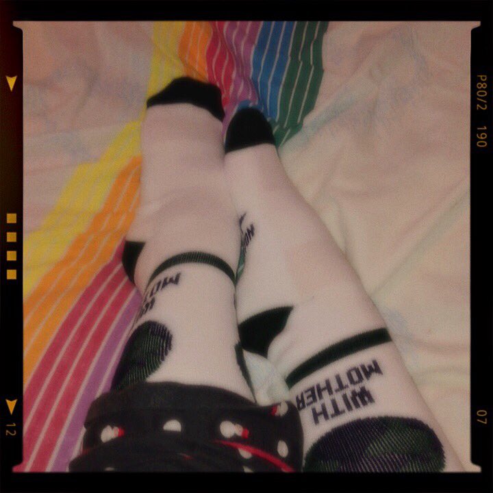 MegsDreamDesign's tweet photo. I got those socks from @shopcamp few days ago and I was looking forward to wear them when I’m at my family cabin on Ontario Canada 🇨🇦🌈💜#shopcamp #campcollection @critrolecloset @TheVulcanSalute #ashleyjohnsoncloset #critrolecloset https://t.co/v9K1N5wCuE