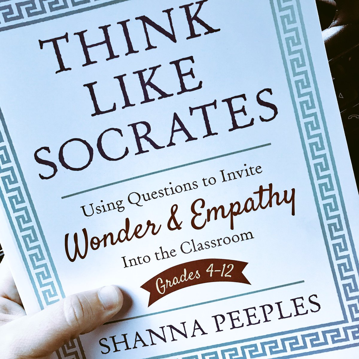 What perfect timing! Just got home from the #TXTOY ceremony w/@tasanet to find that the awesome team @CorwinPress had this waiting in my mailbox. My dear friend & fellow TXTOY @ShannaPeeples - I’m stoked to turn your pages this weekend! I’m so thankful! #ThinkLikeSocrates