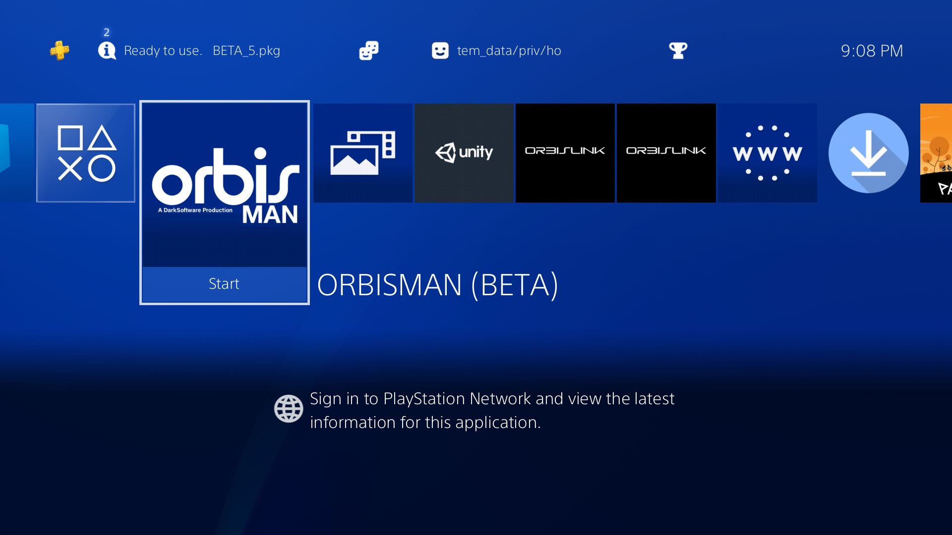 Playstation pkg. Приложения для ps4. PLAYSTATION Beta. Orbis os. WHATSAPP ps4.