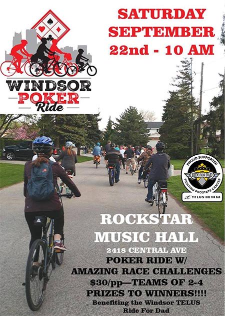 EyesOnWindsor's tweet photo. The First Ever #WindsorPokerRide, an Amazing Race Type Bicycle Ride Through The City In Support of Prostate Cancer Research &amp; In Partnership With The @TELUSRideForDad &amp; @RidePoker is Set For Next Weekend Sept 22 #YQG https://t.co/cNEgOWBEaU https://t.co/z89kmsuysh