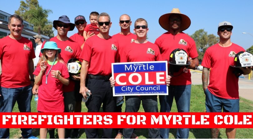 SDLaborCouncil's tweet photo. Firefighters walk for Myrtle Cole - will you ?!?!
Join us TOMORROW at 9 am @ 6401 Skyline Drive to walk for the first responders choice for City Council!
#UnionStrong #MyrtleColeForD4 @CD4MyrtleCole https://t.co/4oPeNlhcO9